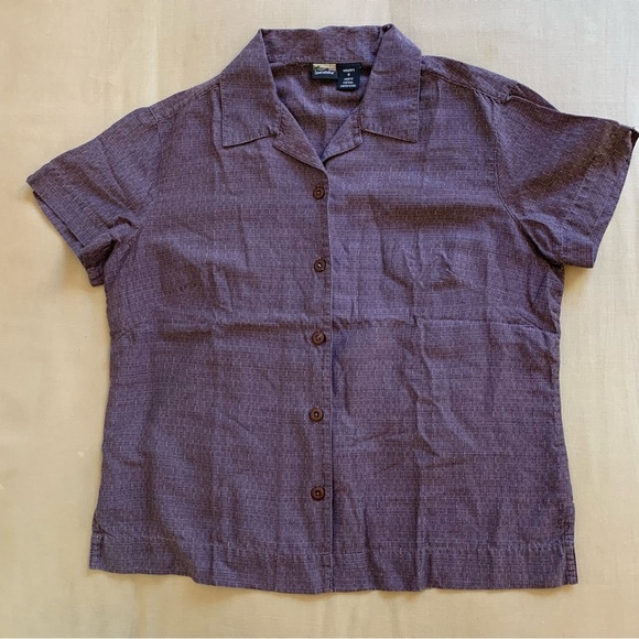 Vintage Patagonia Pataloha Womens 8 Shirt Deep Plum Tencel Organic Cotton 2002 - Picture 14 of 14